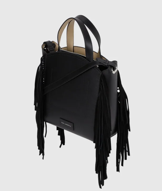 Borsa tote piccola con frange K/Circle Borsa tote piccola con frange K/Circle