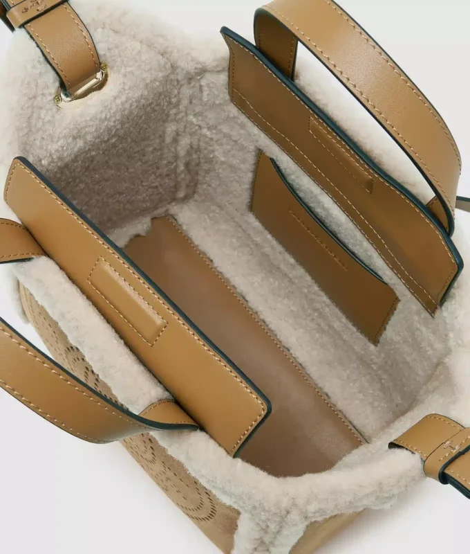 Borsa tote piccola in shearling K/Circle