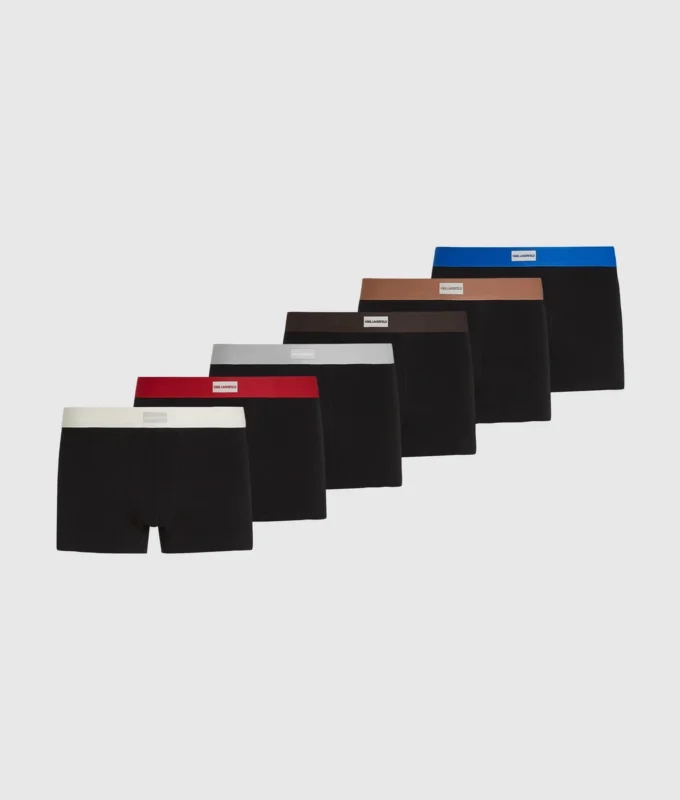 Boxer elasticizzati con etichetta con logo – Confezione da 7 Boxer elasticizzati con etichetta con logo – Confezione da 7