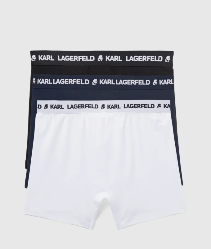BOXER MONOCROMATICI CON LOGO – CONFEZIONE DA 3