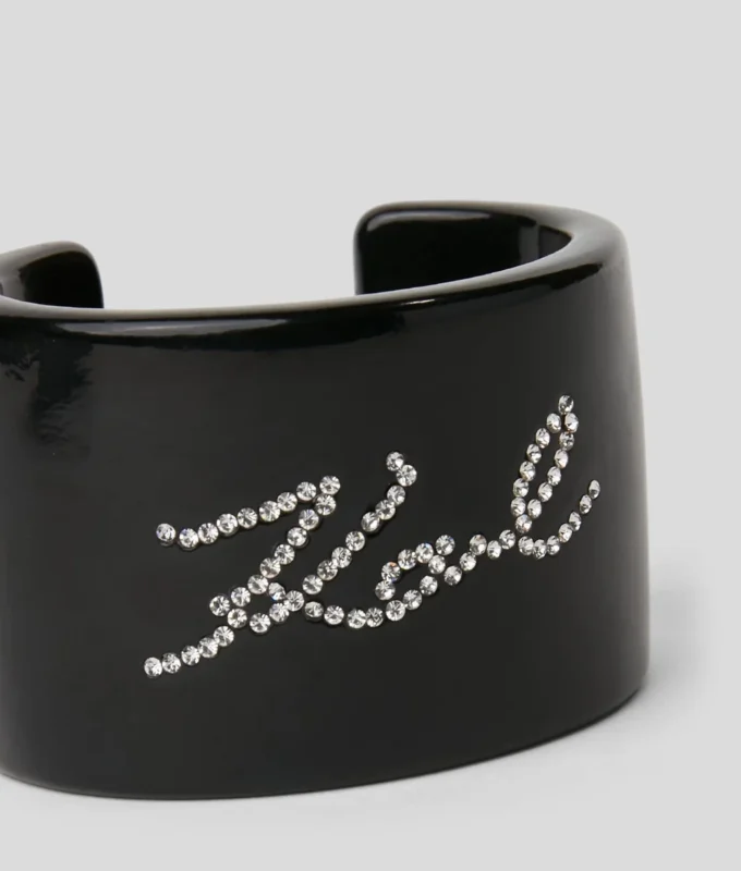 BRACCIALE A MANICOTTO CON STRASS K/SIGNATURE