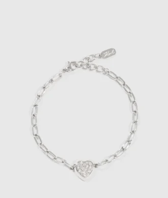 BRACCIALE CON CIONDOLO A CUORE PAVÉ BRACCIALE CON CIONDOLO A CUORE PAVÉ