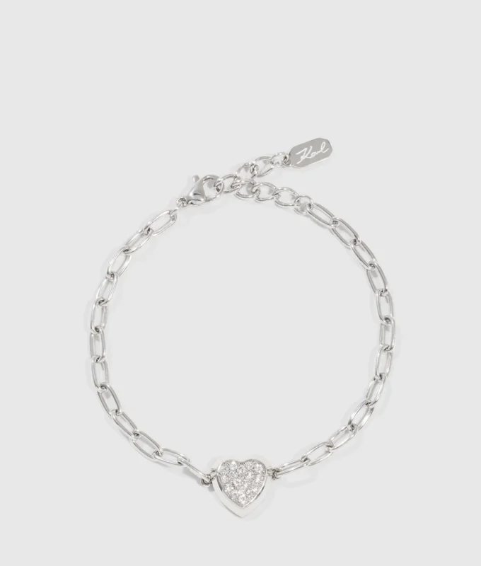 BRACCIALE CON CIONDOLO A CUORE PAVÉ BRACCIALE CON CIONDOLO A CUORE PAVÉ