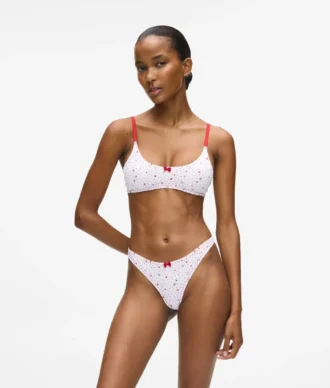 Bralette con stampa a cuori