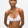 Bralette con stampa a cuori Bralette con stampa a cuori