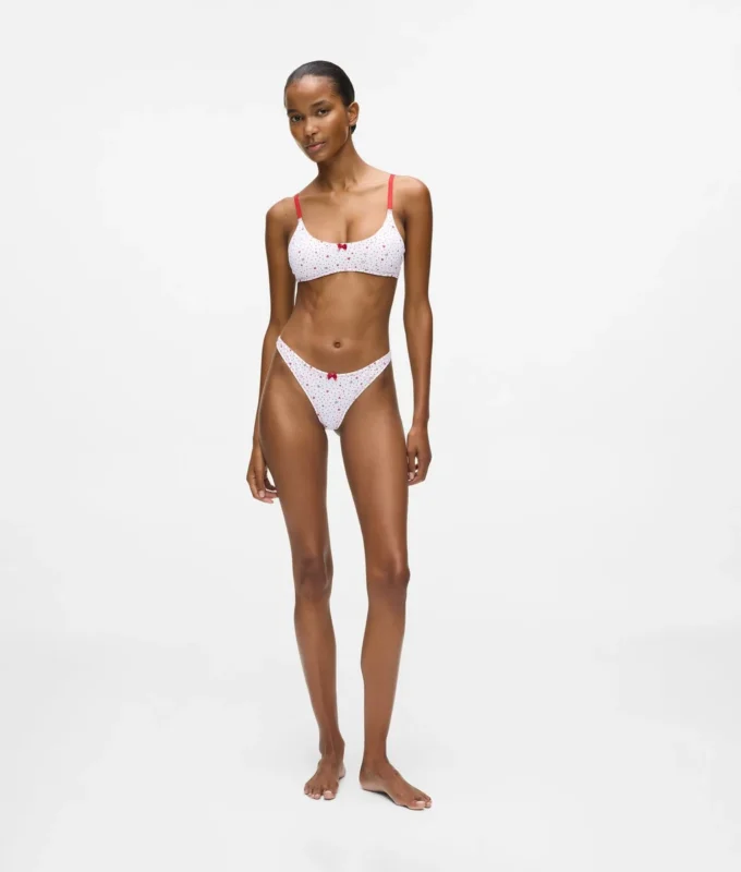 Bralette con stampa a cuori Bralette con stampa a cuori
