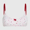 Bralette con stampa a cuori Bralette con stampa a cuori