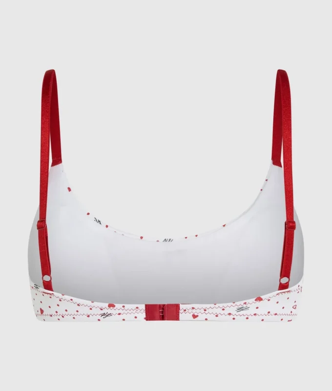Bralette con stampa a cuori Bralette con stampa a cuori
