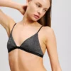 Bralette metallizzata firmata Bralette metallizzata firmata