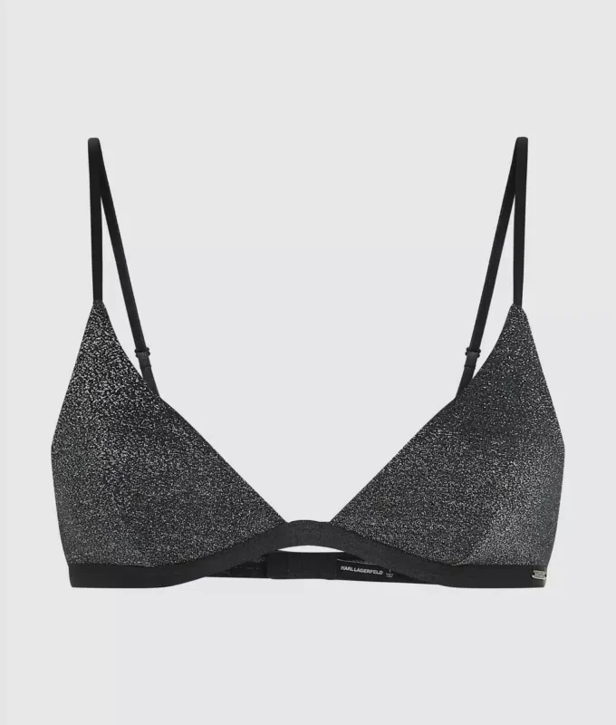 Bralette metallizzata firmata Bralette metallizzata firmata