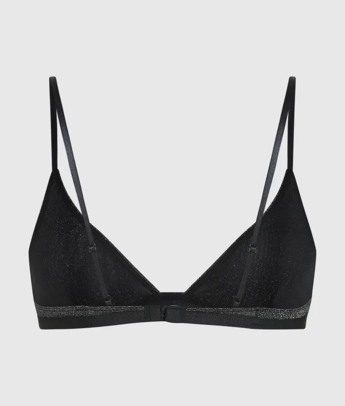Bralette metallizzata firmata Bralette metallizzata firmata