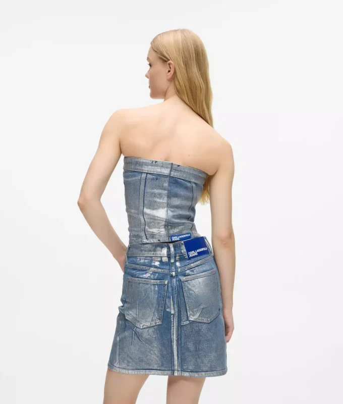 Bustier in denim rivestito Bustier in denim rivestito