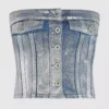 Bustier in denim rivestito Bustier in denim rivestito
