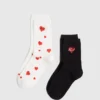 Calzini con cuori – confezione da 2 Calzini con cuori – confezione da 2