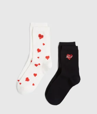 Calzini con cuori – confezione da 2