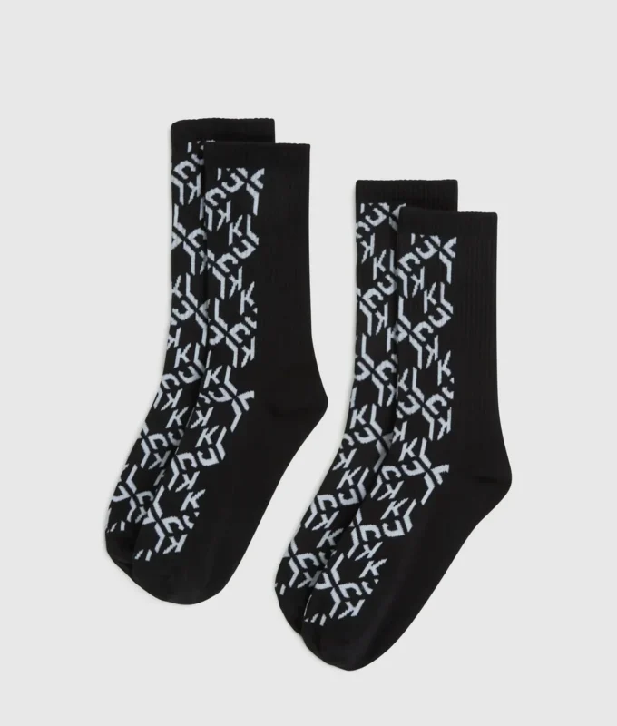 Calzini con monogramma – Confezione da 2 Calzini con monogramma – Confezione da 2