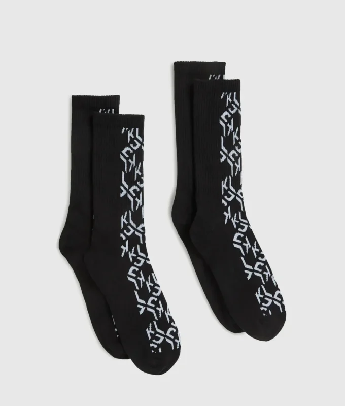 Calzini con monogramma – Confezione da 2