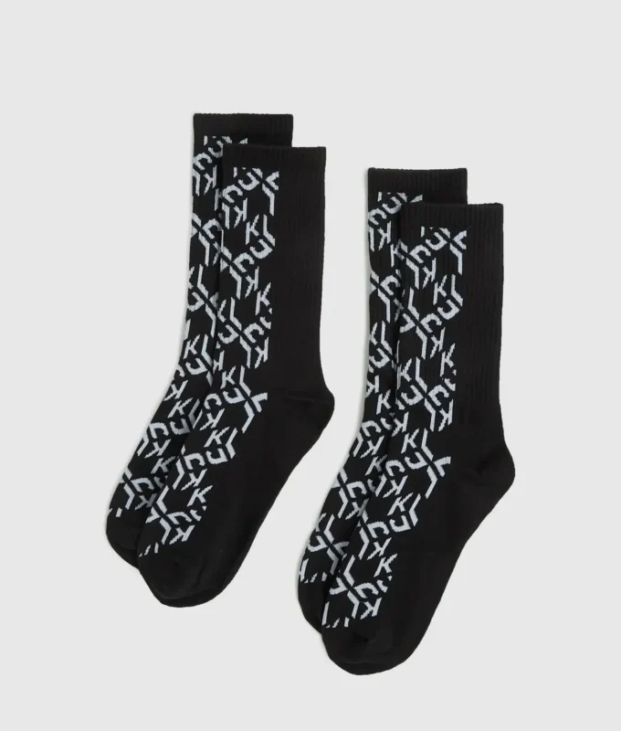 Calzini con monogramma – Confezione da 2