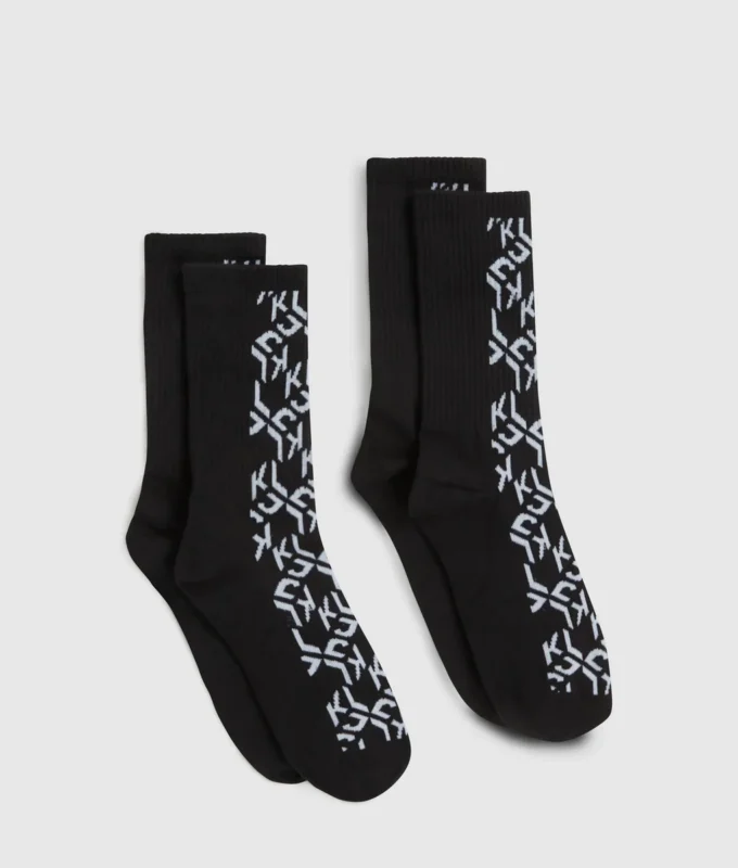 Calzini con monogramma – Confezione da 2 Calzini con monogramma – Confezione da 2