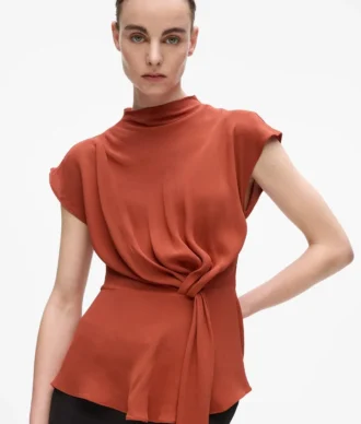 CAMICIA A MANICHE CORTE CON NODO