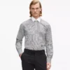 Camicia a righe con colletto a contrasto Camicia a righe con colletto a contrasto