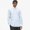 Camicia a righe con colletto a contrasto Camicia a righe con colletto a contrasto