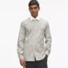 Camicia a righe con colletto a contrasto Camicia a righe con colletto a contrasto