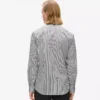 Camicia a righe con colletto a contrasto Camicia a righe con colletto a contrasto