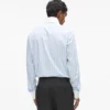 Camicia a righe con colletto a contrasto Camicia a righe con colletto a contrasto