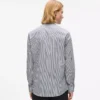 Camicia a righe con colletto a contrasto Camicia a righe con colletto a contrasto