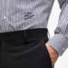 Camicia a righe con colletto a contrasto Camicia a righe con colletto a contrasto
