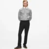 Camicia a righe con colletto a contrasto Camicia a righe con colletto a contrasto