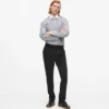 Camicia a righe con colletto a contrasto Camicia a righe con colletto a contrasto