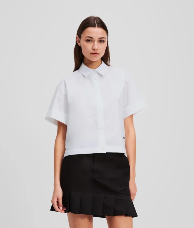 CAMICIA BOXY A MANICHE CORTE CAMICIA BOXY A MANICHE CORTE