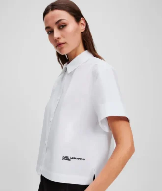 CAMICIA BOXY A MANICHE CORTE