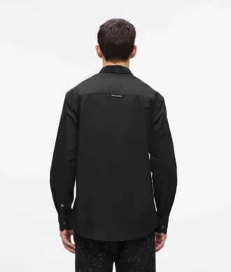 Camicia con colletto di cristalli