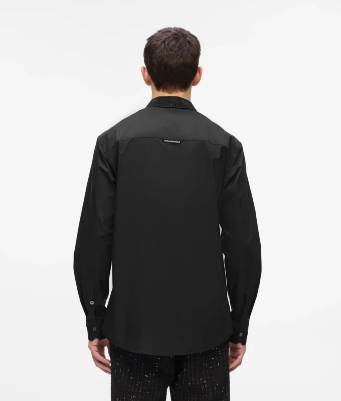 Camicia con colletto di cristalli Camicia con colletto di cristalli