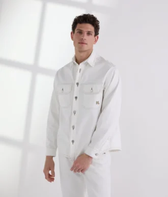 CAMICIA CON CUCITURE A CONTRASTO
