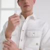 CAMICIA CON CUCITURE A CONTRASTO