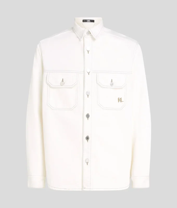 CAMICIA CON CUCITURE A CONTRASTO