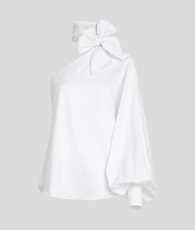 CAMICIA CON DETTAGLIO FIOCCHETTO E MANICA UNICA CAMICIA CON DETTAGLIO FIOCCHETTO E MANICA UNICA