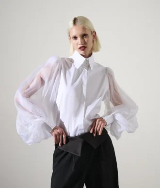 CAMICIA CON MANICHE IN SETA KARL STUDIO CAMICIA CON MANICHE IN SETA KARL STUDIO