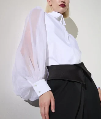 CAMICIA CON MANICHE IN SETA KARL STUDIO CAMICIA CON MANICHE IN SETA KARL STUDIO