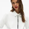 Camicia con nastro con logo Camicia con nastro con logo