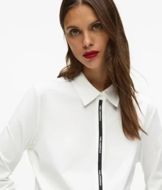 Camicia con nastro con logo
