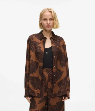 Camicia con stampa a ventaglio