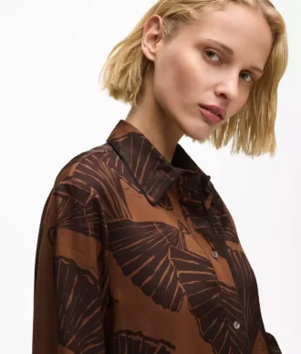 Camicia con stampa a ventaglio