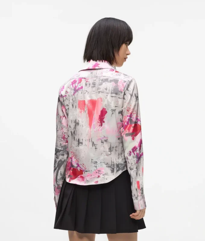 Camicia con stampa all-over