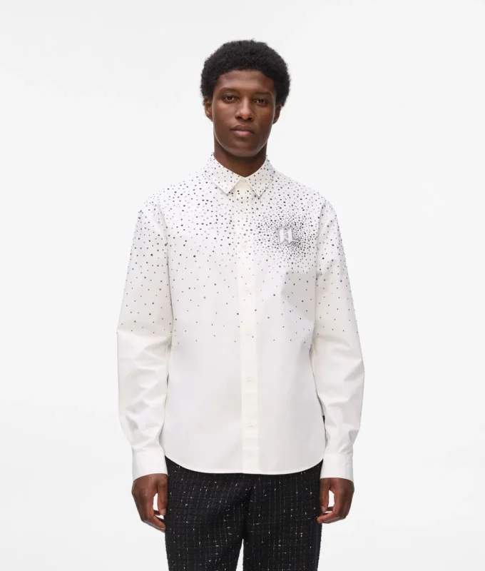 Camicia con strass degradé