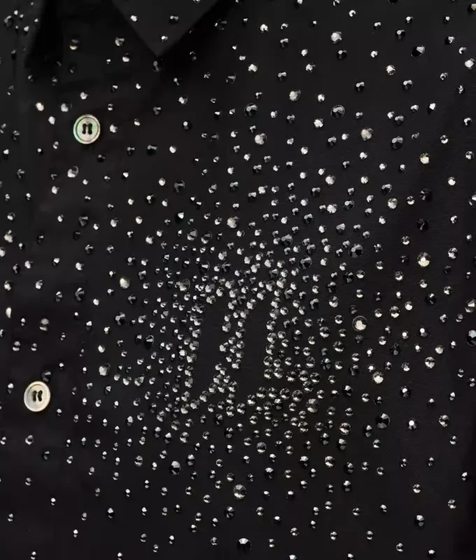 Camicia con strass degradé